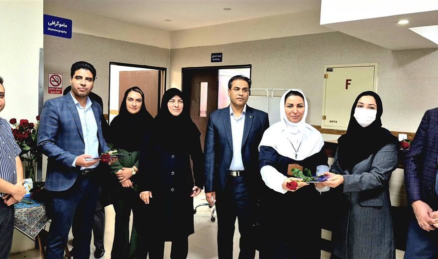 بازدید اعضای هیات رئیسه دانشکده علوم پزشکی از بخش غربالگری بیمارستان ثامن الحجج به مناسبت پویش ملی سرطان پستان